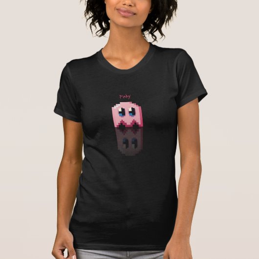 Rosa Phantom Name perso fanart PacMan Black Slim T-Shirt (Vorderseite)
