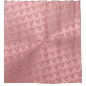 Rosa Phoenix mit poliertem Metalleffekt Duschvorhang (Vorderseite)