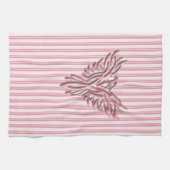 Rosa Phönix mit rosa Bändern Küchentuch (Horizontal)