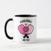 Rosa Pickleball-Schläger mit Schleife Tasse (Links)