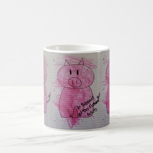 Rosa Piggie Kaffeetasse (Mittel)