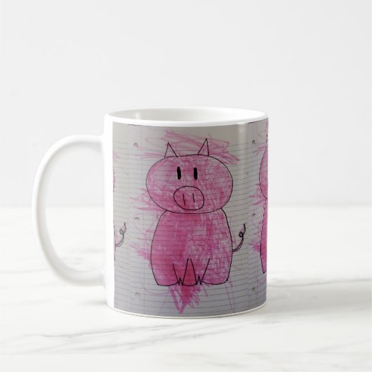 Rosa Piggie Kaffeetasse (Links)