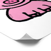 Rosa Piggie Poster (Ecke)