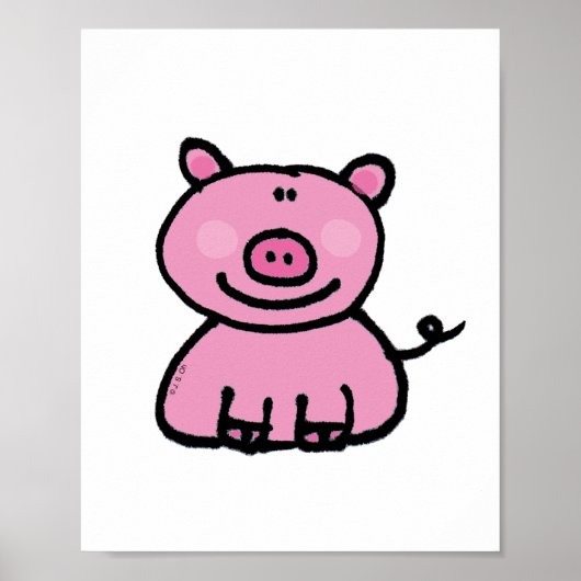 Rosa Piggie Poster (Vorne)