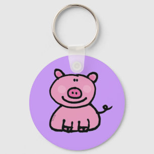 Rosa Piggie Schlüsselanhänger