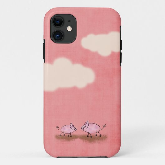 Rosa Piggies iPhone Fall Case-Mate iPhone Hülle (Rückseite)