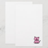 Rosa piggy briefpapier (Vorne/Hinten)