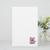 Rosa piggy briefpapier (Stehend Vorderseite)