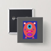 Rosa Piggy Button (Vorne & Hinten)