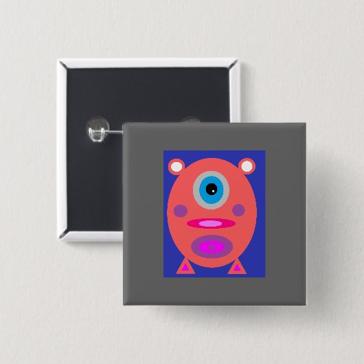 Rosa Piggy Button (Vorne & Hinten)