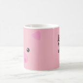 Rosa Piggy Gesicht Kaffeetasse (Mittel)