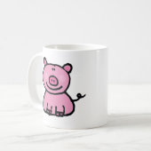 Rosa piggy kaffeetasse (Vorderseite Links)