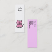 Rosa piggy Lesezeichen Mini Visitenkarte (Vorne/Hinten)