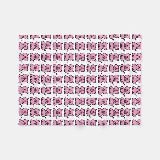 rosa piggy Muster Fleecedecke (Vorderseite (Horizontal))