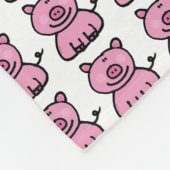 rosa piggy Muster Fleecedecke (Ecke)