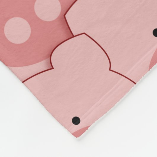 Rosa Piggy Schwein-Muster Fleecedecke (Ecke)
