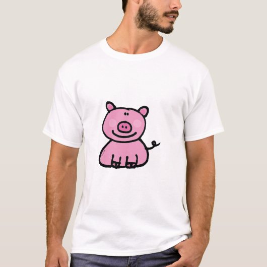 Rosa piggy T-Shirt (Vorderseite)