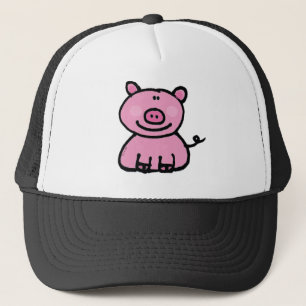 Rosa piggy truckerkappe