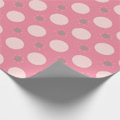 Rosa Pika-Punkt-Geschenkpapier Geschenkpapier (Ecke)
