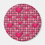 Rosa Pile mit Herz Magnet (Vorne)