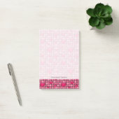 Rosa Pile mit Herz Post-it Klebezettel (Büro)