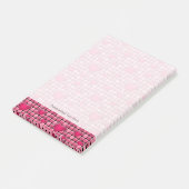 Rosa Pile mit Herz Post-it Klebezettel (angewinkelt)