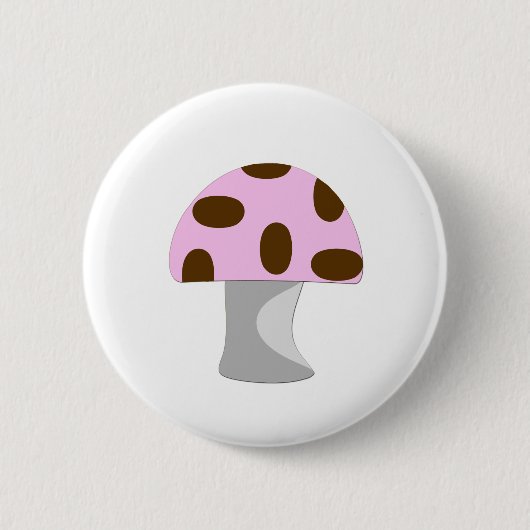 Rosa Pilz Button (Vorderseite)