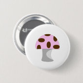 Rosa Pilz Button (Vorne & Hinten)