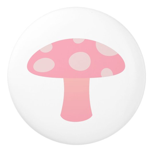 Rosa Pilz Keramikknauf (Vorderseite)