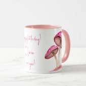 Rosa Pilze Amanita Pilz Tasse (VorderseiteRechts)