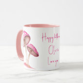 Rosa Pilze Amanita Pilz Tasse (Vorderseite Links)