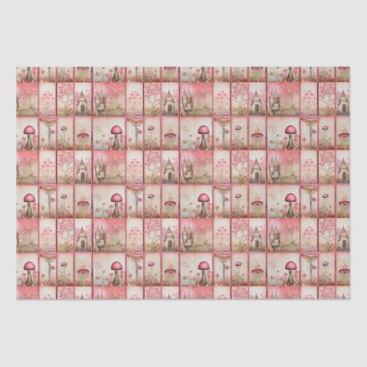 Rosa Pilze Seidenpapier (Vorderseite)