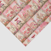 Rosa Pilze Seidenpapier (Detail)