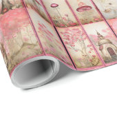 Rosa Pilzhäuser Geschenkpapier (Rolleneckpunkt)