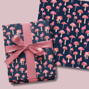 Rosa Pilzmuster Geschenkpapier Set