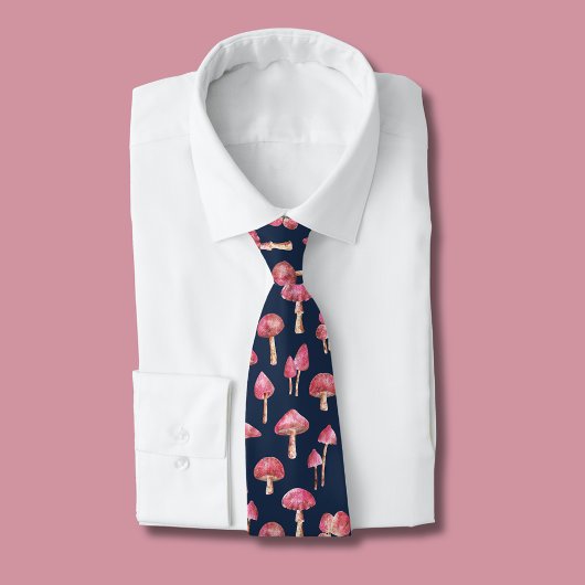 Rosa Pilzmuster Krawatte