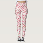 Rosa Pilzmuster Leggings (Vorderseite)