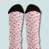 Rosa Pilzmuster Socken