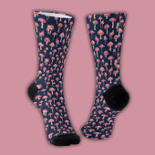 Rosa Pilzmuster Socken