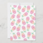 Rosa pinaple tropischen Geburtstag Einladung (Rückseite)