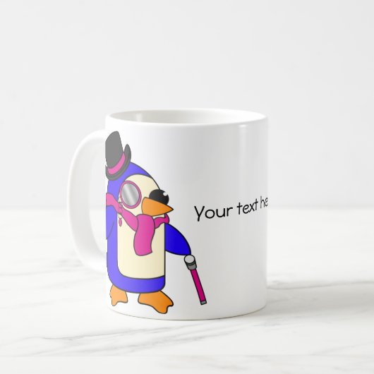 Rosa Pinguine Kaffeetasse (Vorderseite Links)
