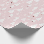 Rosa Pinienbäume Geschenkpapier (Ecke)