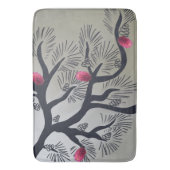 Rosa Pinienbäume und stilisierte Kiefernbäume Badematte (Vorderseite Vertikal)