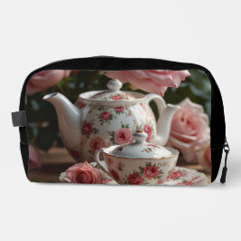 Rosa Pink Cabbage Tee Waschbeutel