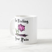 Rosa Pink in Verzweiflung Kaffeetasse (Vorderseite Links)