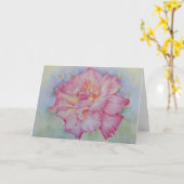 Rosa Pink Karte (Gelbe Blume)