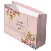 Rosa Pink Muttertagssegen Große Geschenktüte (Vorderseite Schrägansicht)