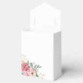 Rosa Pink Peony Gold Leaf Grüne Geburtstag Geschenkschachtel (Geöffnet)