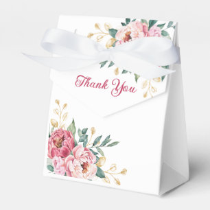 Rosa Pink Peony Gold Leaf Grüne Geburtstag Geschenkschachtel