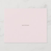 Rosa Pink Peony Probe Dinner Einladung (Rückseite)